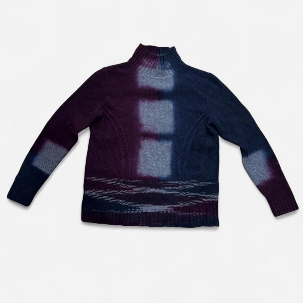 Lafayette 148 New York Turtleneck Sweater in Blue and Purple